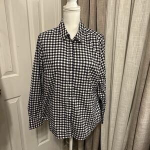Women’s Flannel Blue/white Check Shirt